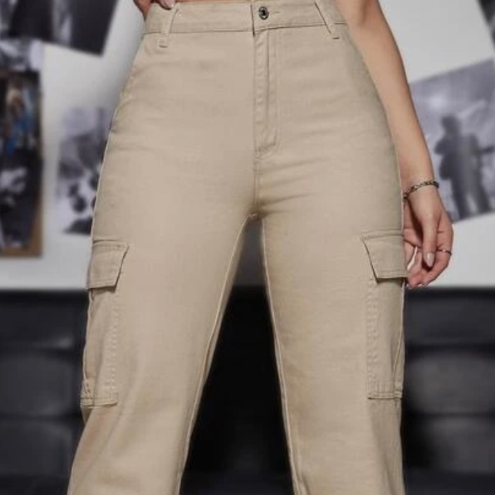 High waist cargo pants
